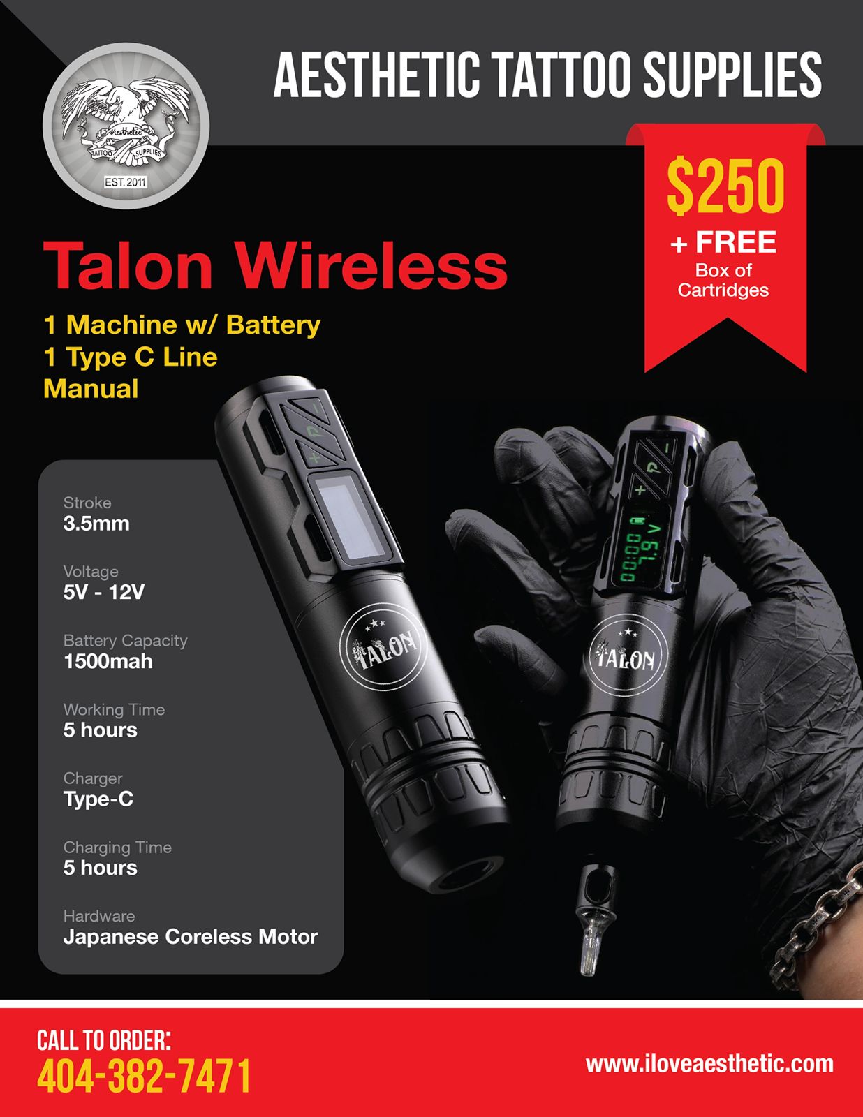 Talon Wireless Tattoo Machine