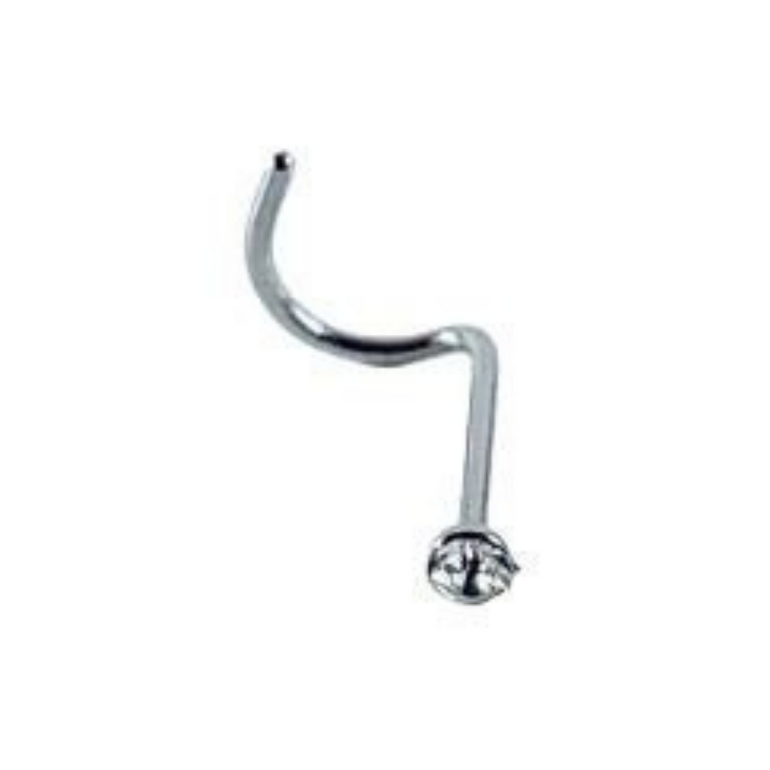 Nose Stud Corkscrew Cork Screw Twisted Nose Stud Putting In A
