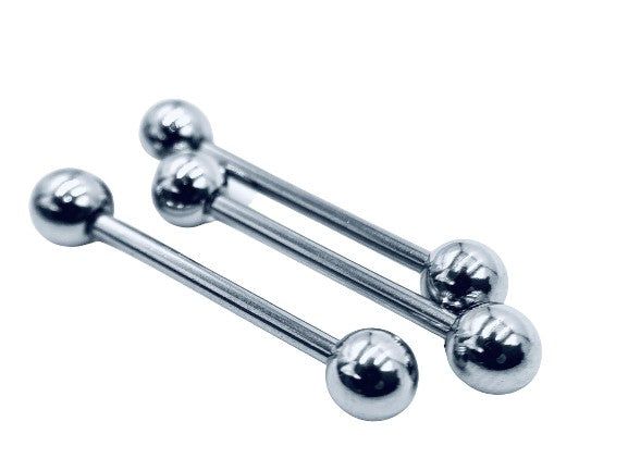 Barre Piercing Titane Droite 19/21/24mm Boules 5mm Jauge 16G - Neuf Avec étiquettes